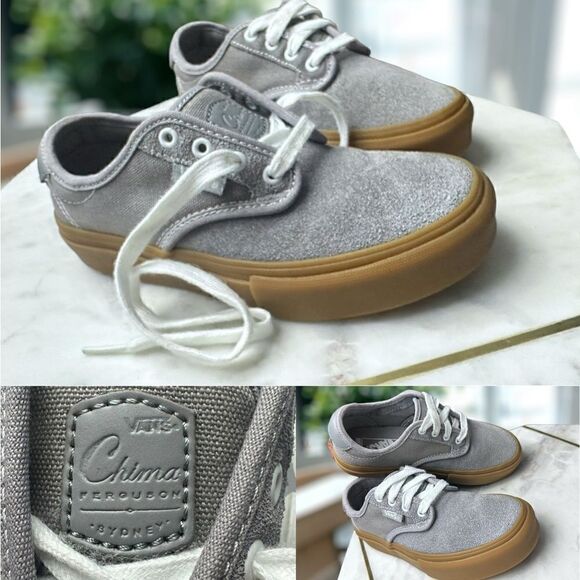 VANS Kids Pro Chima Ferguson Gum Sole Sneakers Shoes Grey Size 13 - Picture 1 of 16